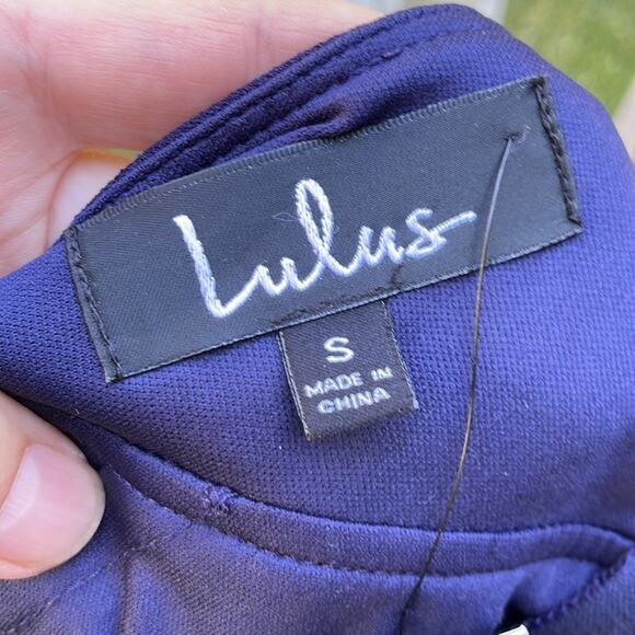 Lulu's Navy Blue Lace Open Back Dress Women's Size Small NWT - Picture 12 of 12